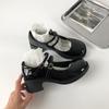 Round Head Japanese Lolita Shallow Mouth Mary Jane Single Shoes Women'S High Heel Retro British Style Jk French Thick Heel Small Leather Shoes