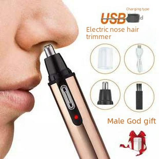 Elektrischer Nasen- und Augenbrauenhaartrimmer mit Schere