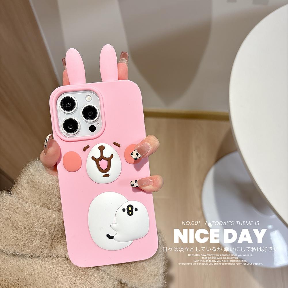 

Cartoon Kakhnara Rabbit Soft Silicon Case For Honor 50 70 80 90 100 200 300 X30 X40 X50 Pro X30i X40i X50i X60i Shockproof Cover Honor X60i рожевий