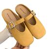 2025 Summer Casual Shoes Slippers Women's Spring Summer Wear New Retro Women's Shoes Bag Head Half Slippers French Sandals