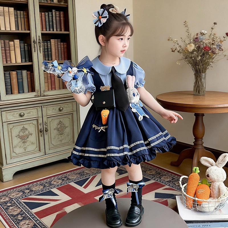 Girls' Summer 2026 Princess Dress - Judy Rabbit Police Officer Lolita Birthday Skirt