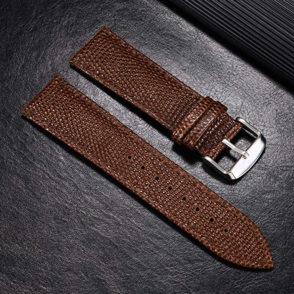 Echsenmuster Uhrenarmband 14/15/16/18/19/20/21/22mm Retro PU-Armband für Seiko für Omega Vintage Uhrenarmband Armband Zubehör