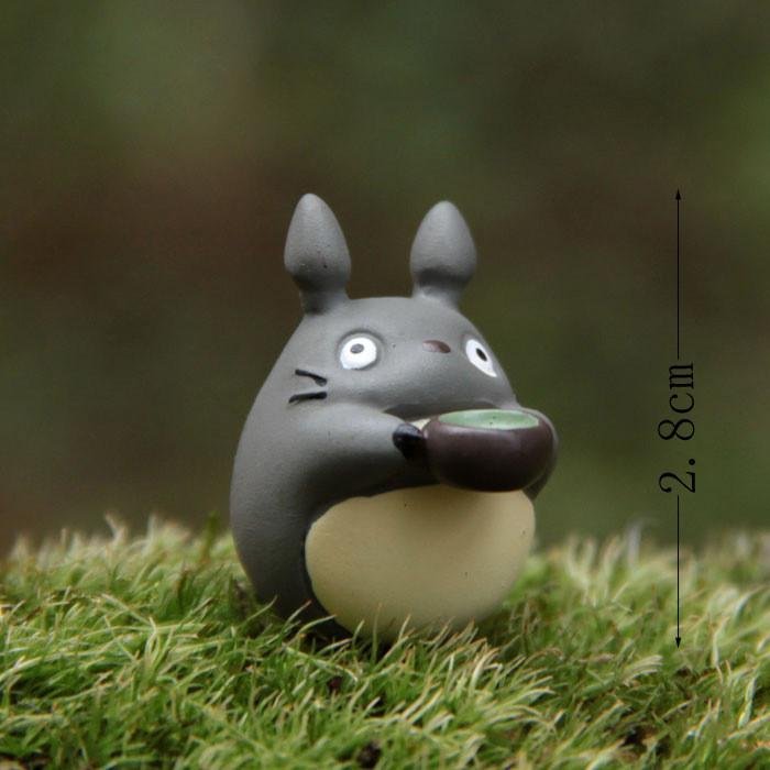 Tea Cartoon Cute Drinking Totoro Mini Model For Micro Landscape Prop Decoration