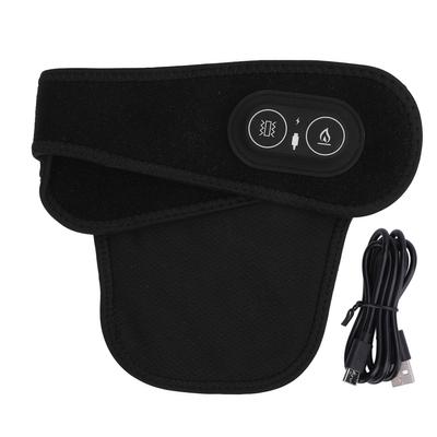 Neck Heating Pad Portable Electric Heated Wrap with Vibrating Hot Compress USB Plug In Black