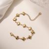 Wholesale Non-Fading Gold Color 316L Stainless Steel Heart Charm Bracelet For Women Casual Daily Jewelry