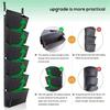 M-Modern-1 PCS Garden Wall Hanging Planting Bags 6 Pockets Felt Garden Growing Supplies Vegetable Green Plant Grow Planter Black