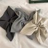 Korean Style Striped Fabric Square Scarf Large Intestine Hair Tie Women's New Temperament Low Ponytail Head Rope High-end Hair Accessories