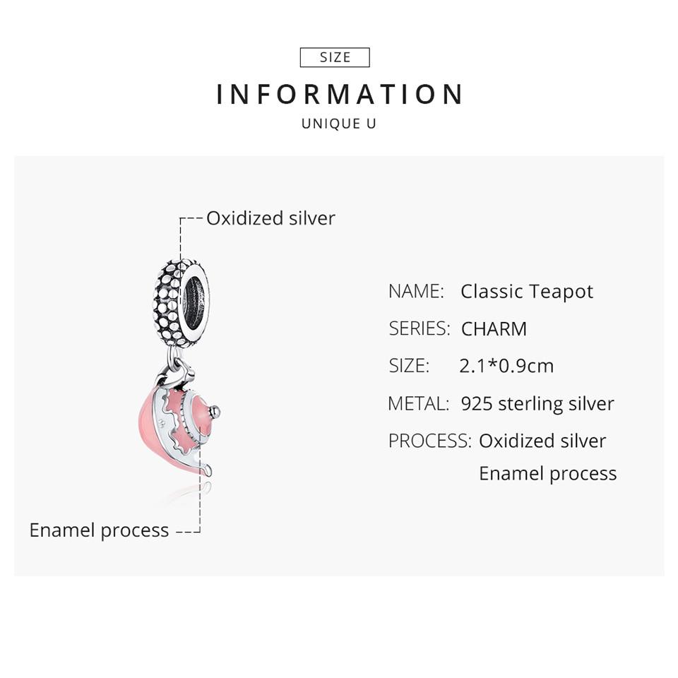Bamoer 925 Sterling Sølv Ettermiddagste Fritidsserie Emalje Charm for Originalt Armbånd