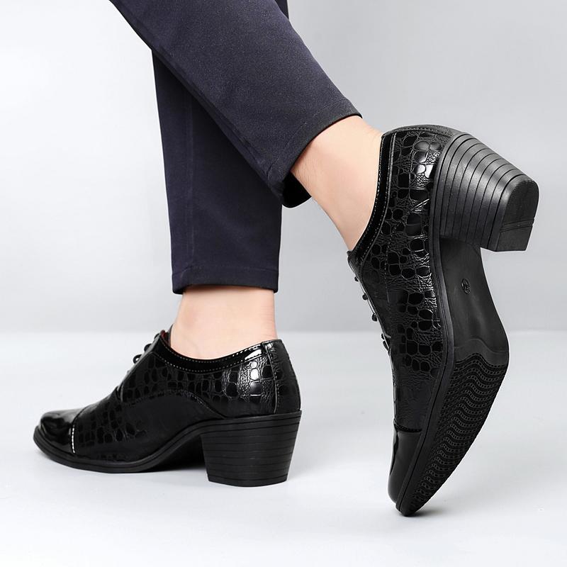 Herren High Heels Blau Derby Braun Hochzeitskleid Tanz Business Elevator Schuhe Schwarz Höhenerhöhung Smoking Schuhe Große Größe