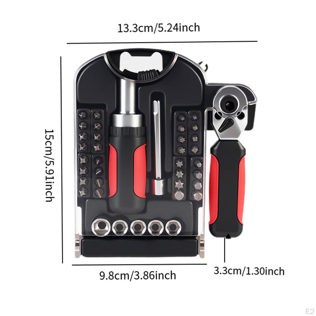Ratchet Wrench Set Tools Multifunctional Sturdy Basic Tool Ratcheting Screwdriver for Auto