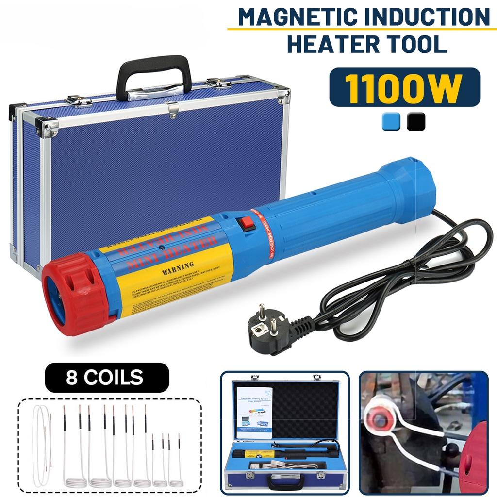 Mini Flameless Electromagnetic Induction Heater With 8 Pieces Coil Kits For Auto Use Bolt Remover Repair Machine 1100W