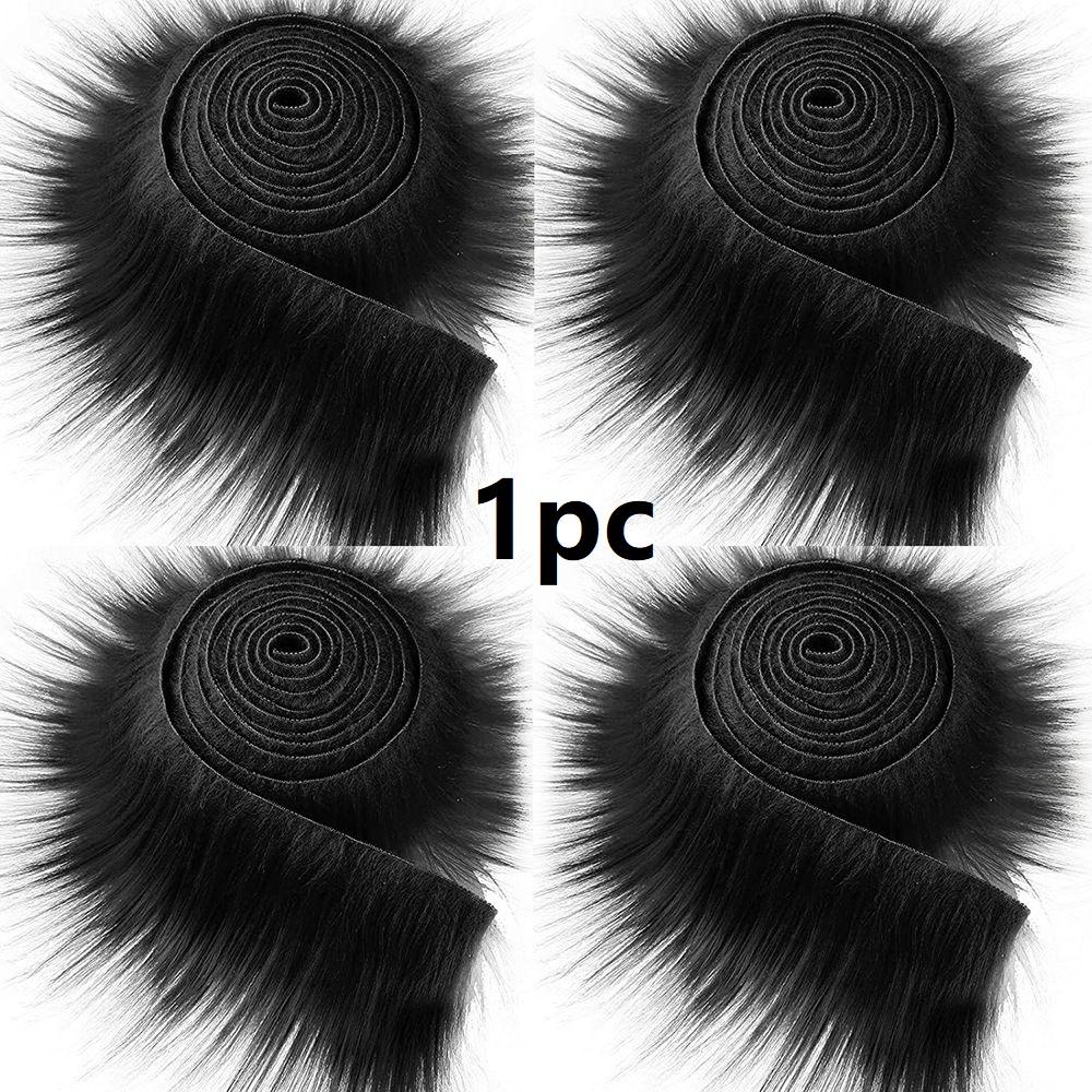 1Pc 1.5M Faux Fur Ribbon Tapes Diy Apparel Sewing Fluffy Trim Trimming Fabric Home Decoration Sewing Costume Plush Stripe Gift