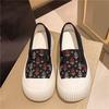 Casual Ladies Footwear Spring Autumn 2025 New Light Daily Routine Designer Comfortable Embroidery Slip On Women's Canvas Shoes