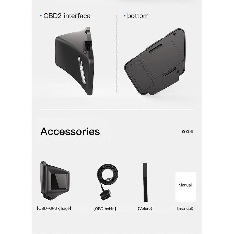 P8 HUD OBD2+GPS On-board Computer Head Up Display Car Tachometer Turbo Oil Pressure RPM Water Temp Speedometer