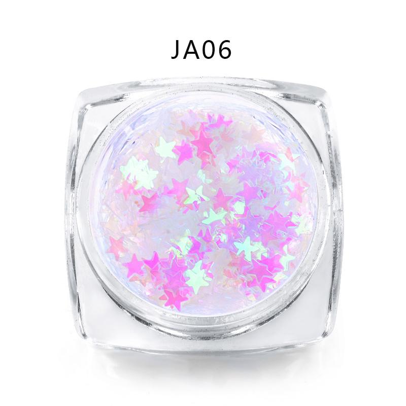 

Mtssii 1 коробка, блестящая наклейка со звездами и блестками, красочные украшения для дизайна ногтей, аксессуары для маникюра «сделай сам» JA06