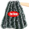 Zielone wstążki z trzciny cukrowej na Boże Narodzenie Girlanda DIY ozdoby choinkowe Zielone wstążki z trzciny cukrowej wiszący wianek dekoracja na przyjęcie domowe