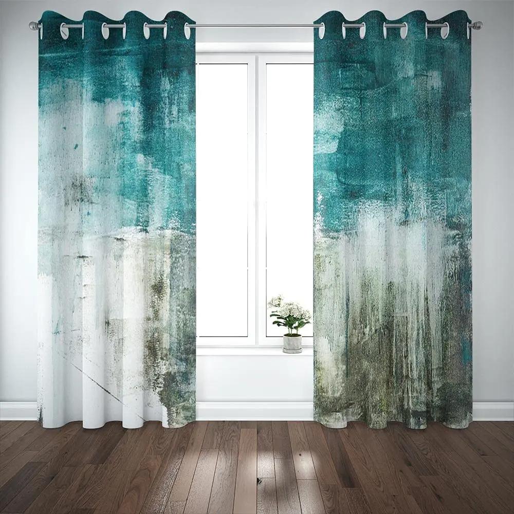 MulticolorGraffiti Art High Shading Curtain Luxury Curtains for Living Room Bedroom Shading Thick Blackout Window Drapes 2Pcs