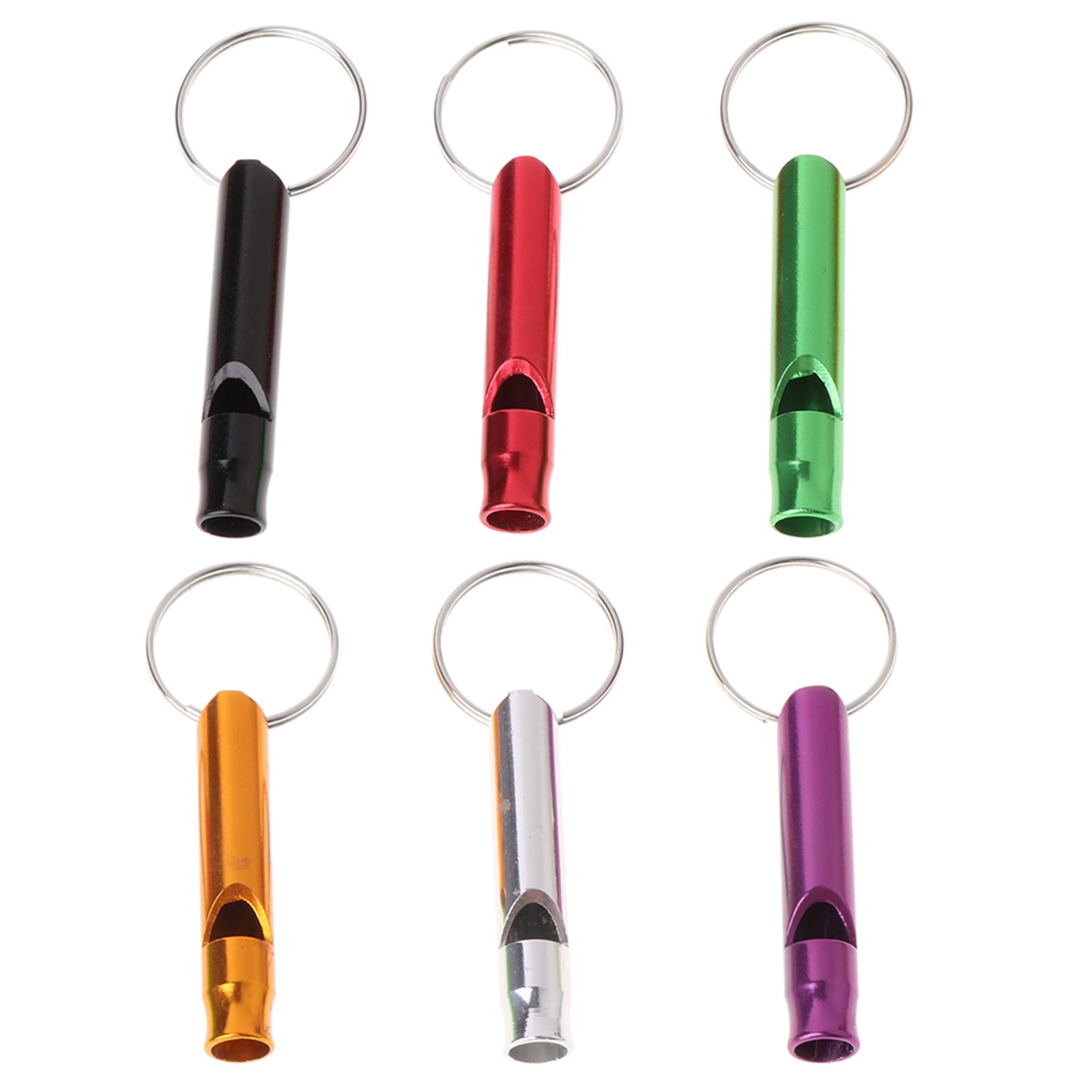 

Aluminum Alloy Emergency Keyring Whistle Safety Survival Whistle for Hiking Camping Training Outdoors Sports Training