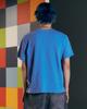 THEMUSEUMVISITOR Color Typo Slub T-Shirt (Blue)