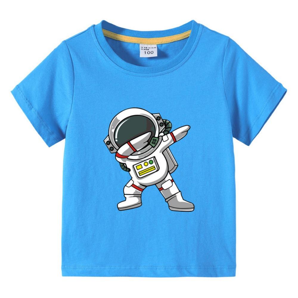 2026 New Kids Clothing Fashion Spaceman Graphic Short Sleeve T-Shirt  Children Boy O-Neck Tops Tee Kids Summer Clothes