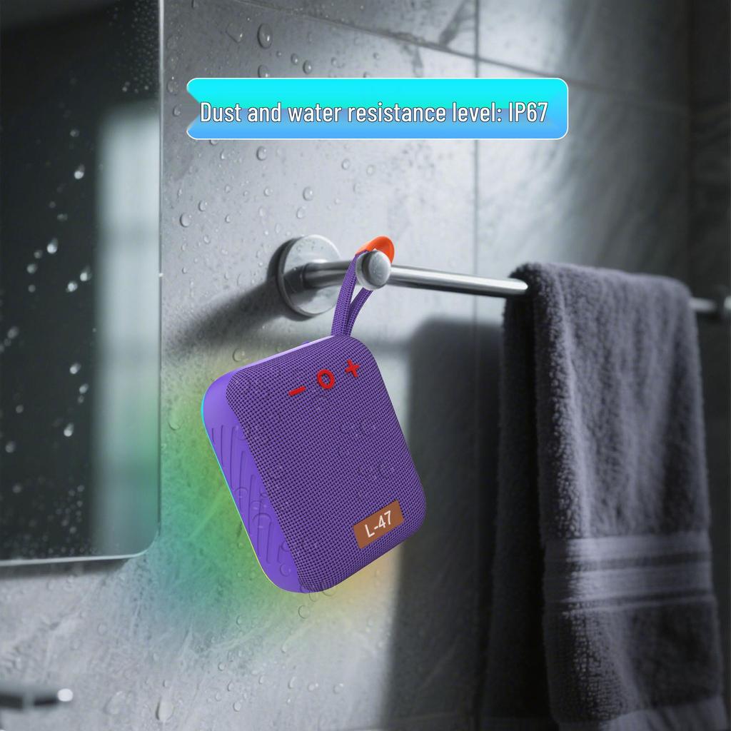 L-47 Portable Wireless Bluetooth Speaker with Heavy Bass & Colorful Lights