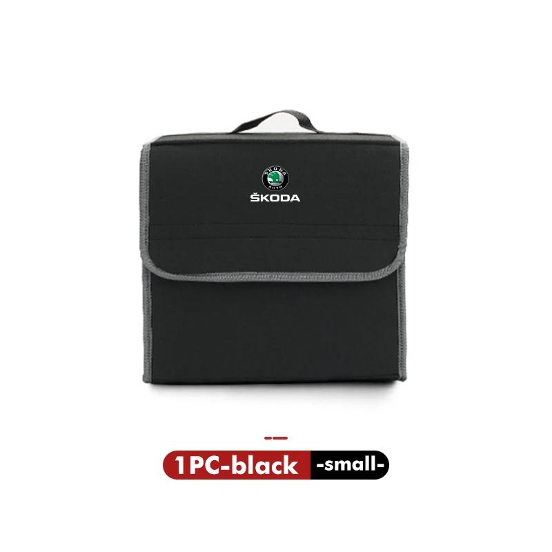 

Car Sticker Felt Car Trunk Storage Box Foldable Large Capacity Container Bag For Skoda Octavia 2 3 Rapid Kodiaq Karoq Fabia Kami