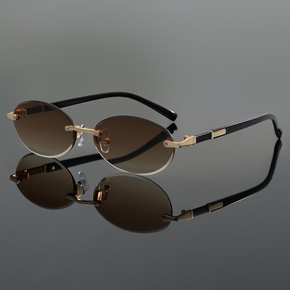 

1pc Men/Women Multicolor Casual Personality Rimless Square Glasses For Daily Life Outdoor Vacation Beach Street-Photography коричневый