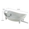 Compact Dish Drying Rack for Kitchen Sink - Efficient Drainage and Space Saving Solution