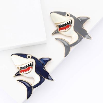 Creative Alloy Enamel Shark Brooch Cartoon Creative Men'S And Women'S Suit Coat Corsage Ornament Pin