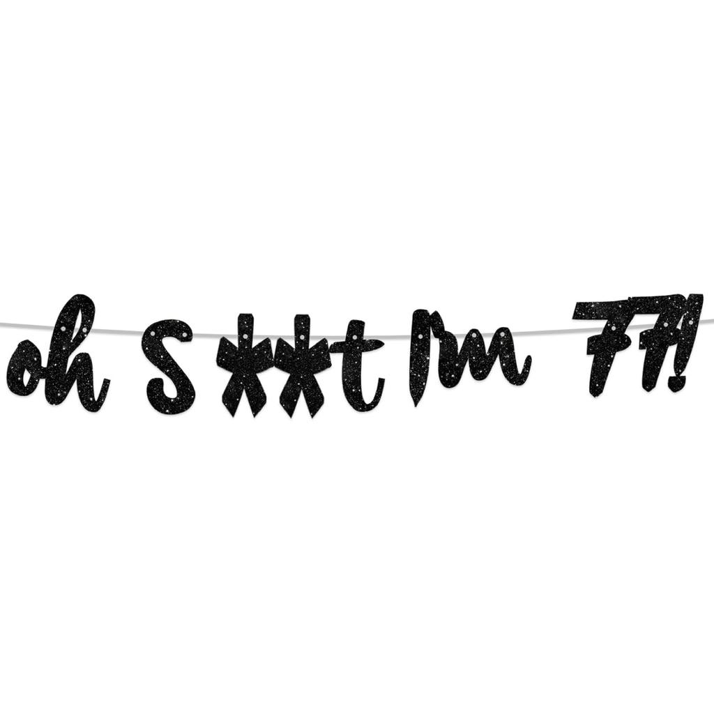 Oh I’m 30! Banner Backdrop Glitter Black Hallo Thirty Cheers to 30 Years Old Theme Decor for Man Woman Happy 30th Birthday Party Photo Studio Prop