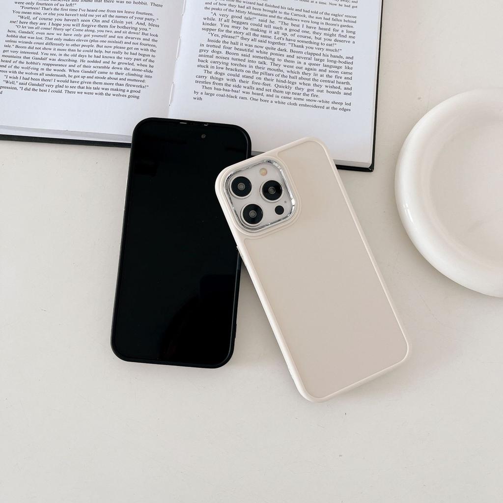 Electroplating ring eye protection tpu painted material suitable for Apple 15PROMAX groove 14/13 protective cover 12/12pro
