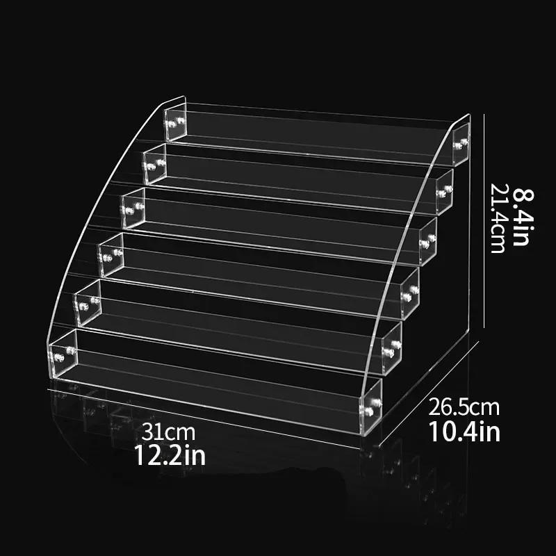 2/3/4/5/6/7 Layers Nail Polish Display Stand Transparent Cosmetic Display Rack Holder Essential Oil Bottle Organizer Storage