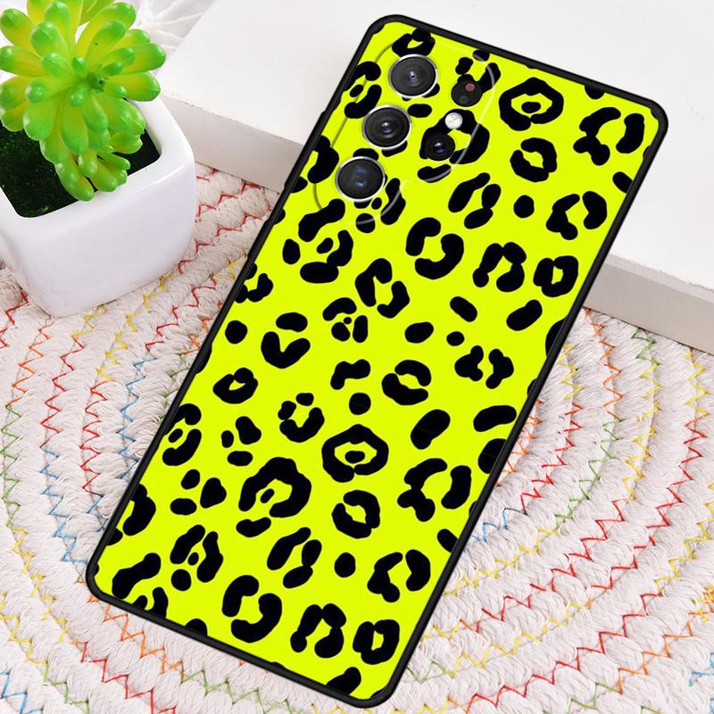 Leopard Print Panther Silicone Phone Case For Samsung Galaxy Note 10 Pro S26 S25 S24 S23 S22 S21 Plus S25Ultra Capa Cover