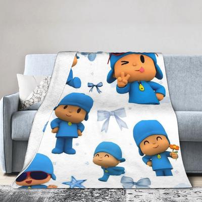 P-POCOYO Elly Coperta Morbida Bambini Flanella Biancheria da Letto Plaid per Divano Poltrona Letto Copriletto Super Caldo Idea Regalo