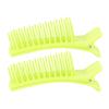 2Pcs Hair Styling Clip Barber Sectioning Hairpin Partition Clip Hairgrip Fluorescent Green