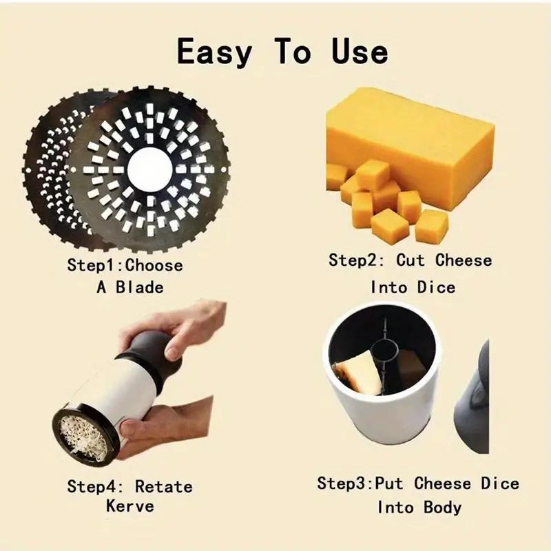 2 In 1 Stainless Steel Manual Rotary Cheese and Chocolate Grater Cheese Grater Handheld Grater Cheese Grater