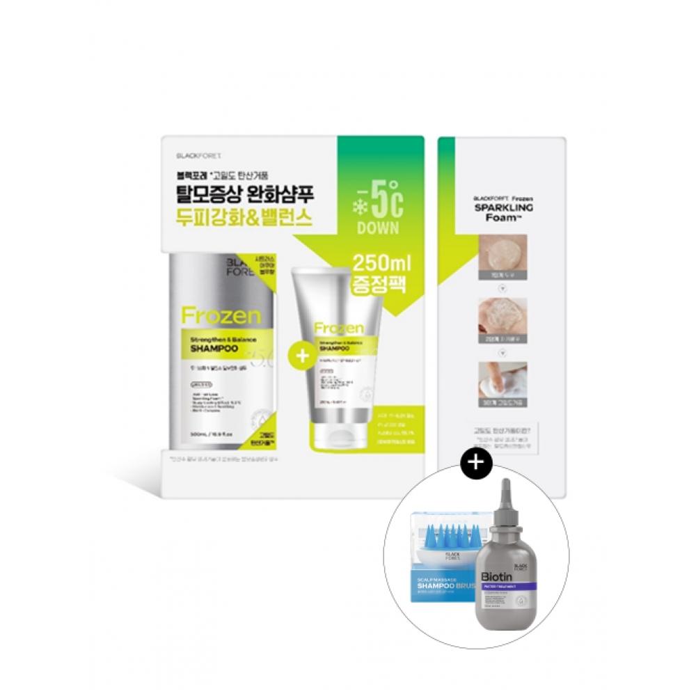 BlackForet [Hair Loss Function] Black Foret Scalp Balance Hair Loss Shampoo 500ml+250ml+ Biotin Treatment+ Shampoo Brush Free Benefits NONE