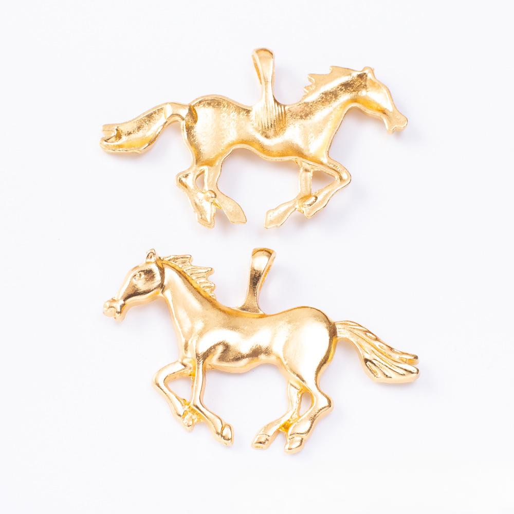 DIY Jewelry Accessories Retro Zinc Alloy Horse Pendant Foreign Trade