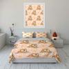 3Pcs Cute Shiba Inu Bedding Set, Kawaii Shiba Puppies Pattern Print Duvet Cover + 2 Pillowcases, Dog Lover Decor