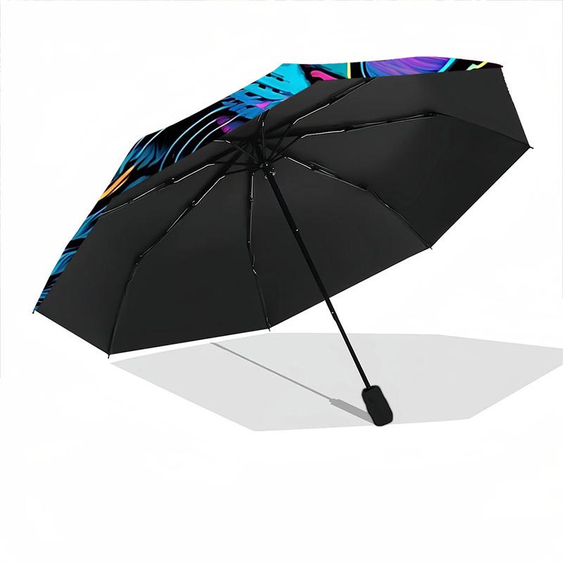 1pc Cat Cool Fashionable Automatic Opening/Closing Folding Umbrella with 8 Bones, Windproof Portable, Daily Use036