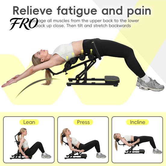 Compact Stretching Device Inversion Table, Ergonomic Back Stretcher, Equipment Relieves Pain, Stretch The and Stretcher Neck, 330 Lbs Weight