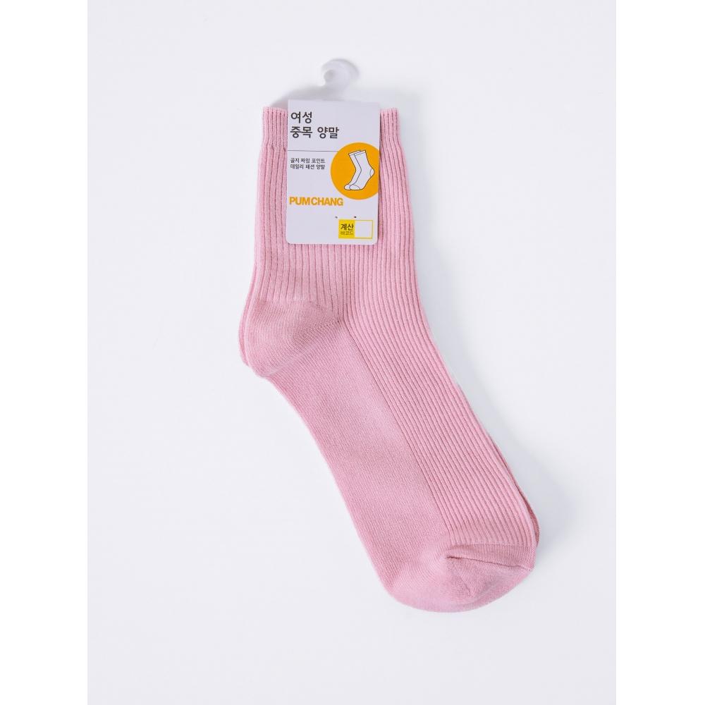 DaiSo Women S paStel Mid Calf SockS Pink