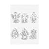 VEVOR Cutting Dies, 10 Pieces Metal Die Cuts, Compatible with VEVOR Die Cutting and Embossing Machine, Letters, Numbers, Tree Patterns
