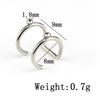 Diamond Earless Holes Stainless Steel Double Side C Cartilage Earrings Jewelry