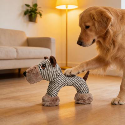 Dog Plush Chew Toy Squeaky Stuffed Animal Dog Toy Cute Animal Shape Puppy Teething Toy for Indoor Dogs Chewing Tugging And Cuddling
