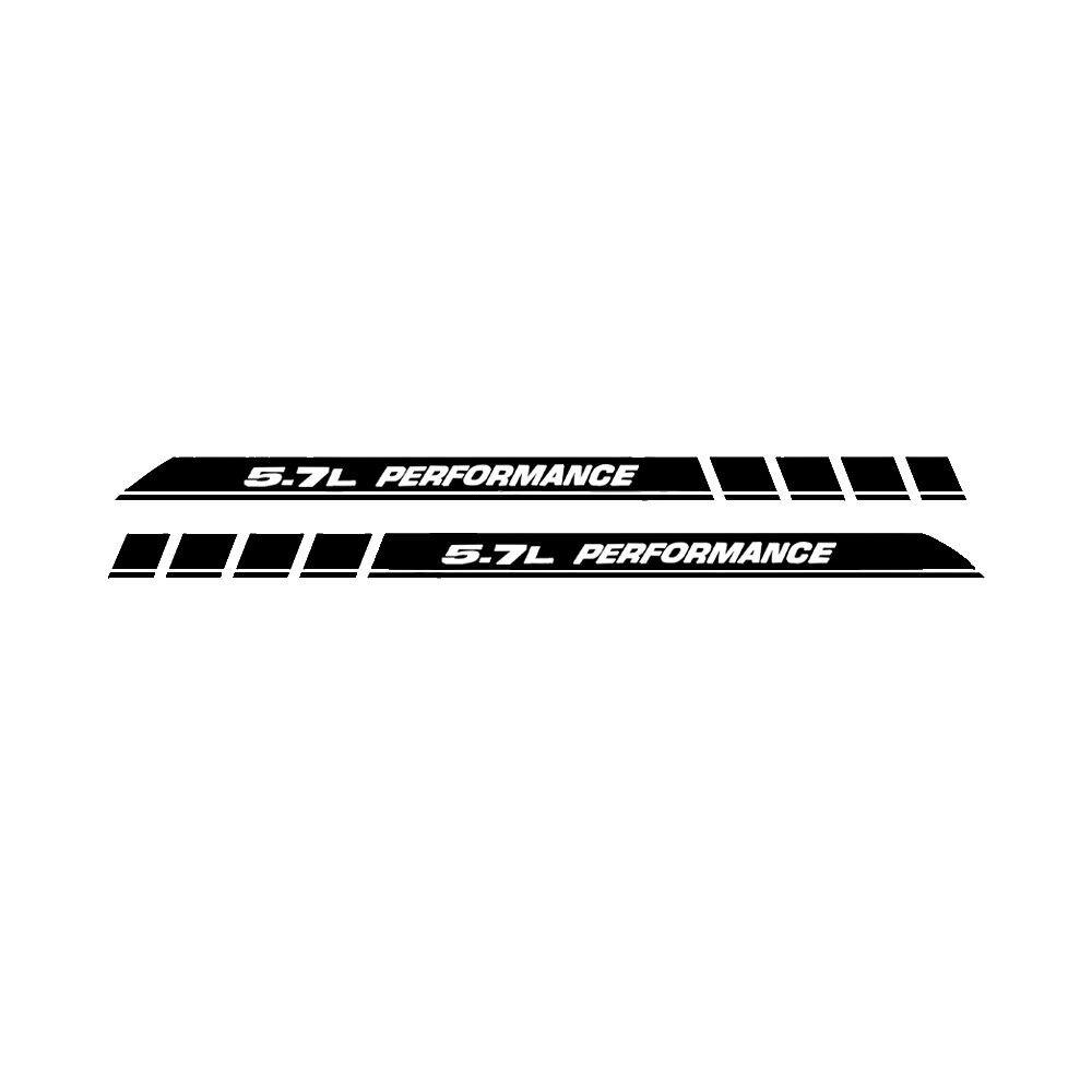 EHV5  For Dodge Ram 1500 2500 5.7L PERFORMANCE Car Hood Vinyl Decals Emblem Truck Graphic Stickers 2Pcs Auto Accessories