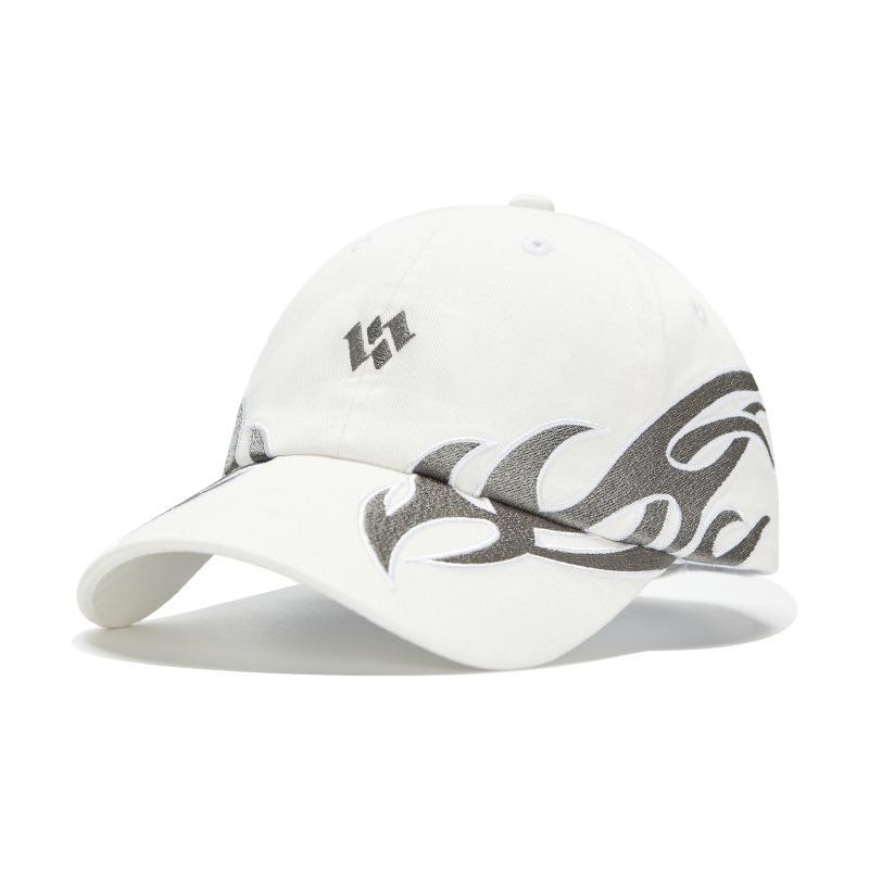 Hip Hop Street Advanced Flame Embroidery Baseball Cap Men's and Women's Versatile Cap Child Trendy Brand Sun Hat