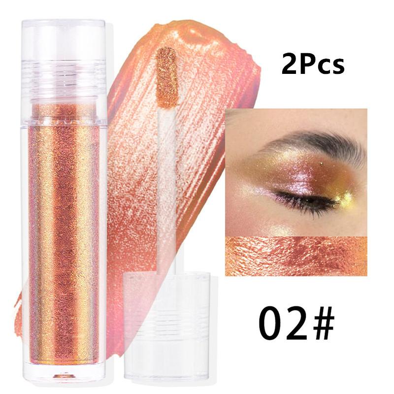 Glitter Liquid Eyeshadow Holographic Metallic Shimmer Long Lasting Waterproof Highly Pigmented Eye Makeup Highlighter