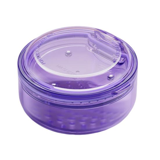 Přenosný úložný box s odtokovým košem Dvouvrstvý Průhledný počítač Mini Cestovní protéza Umělé zuby Pouzdro na protézu Výztuhy Držák na nádobu Zarovnávač