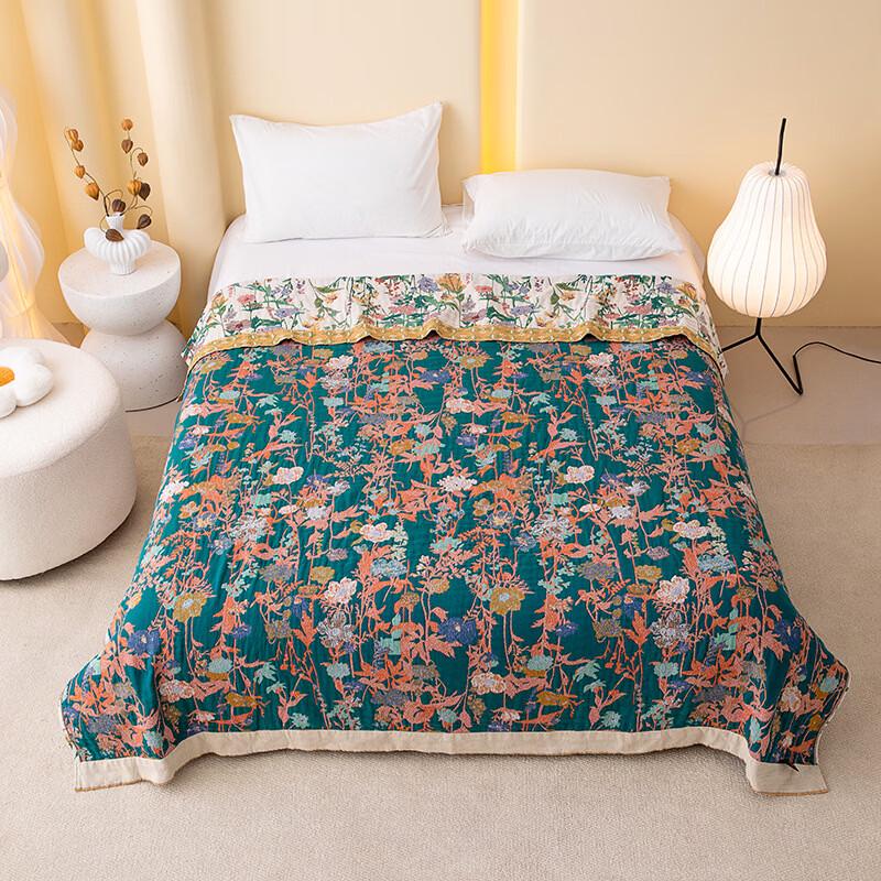 Brangdy Vintage Lyocell Cotton Gauze Quilt Blanket